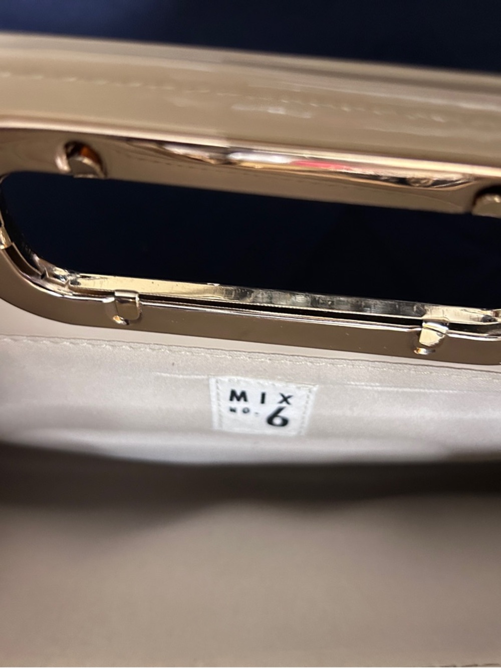 Mix No. 6 Beige Clutch with Gold Hardware